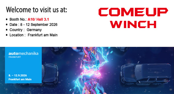 COMEUP Winch | Automechanika Frankfurt 2026 Hall 3.1 A10